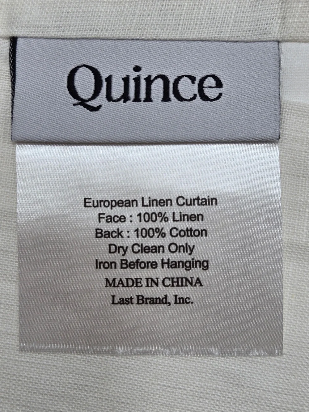NWOT QUINCE Set Of 2 48x108 European Linen Curtains Cream 0457